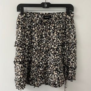 Who What Wear Skirt - floral ruffle - size large